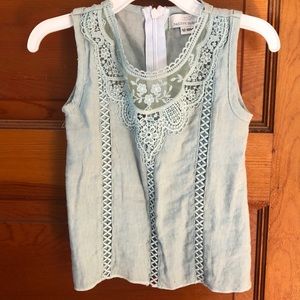 Little Girls Sleeveless Blouse